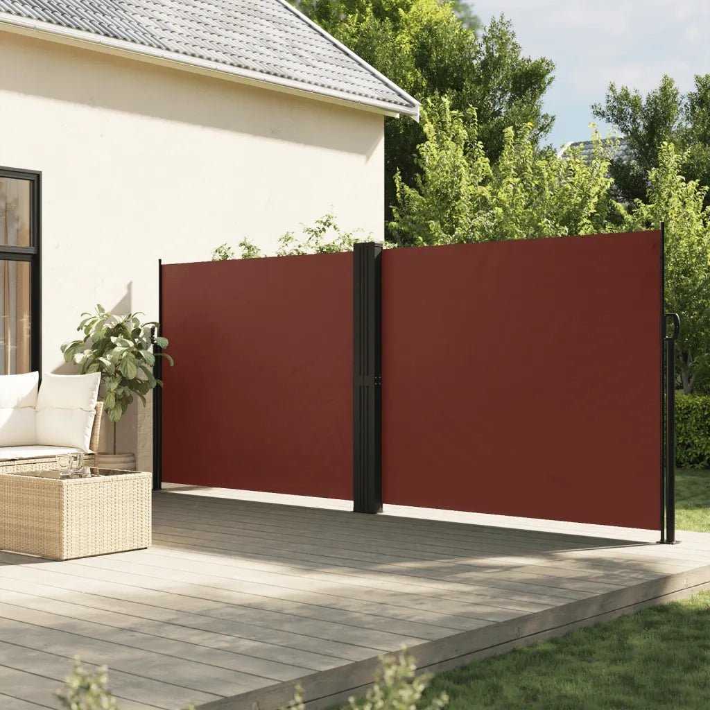 Tenda da Sole Laterale Retrattile-Tenda parasole per balcone per giardino Marrone 180x1000 cm 499688
