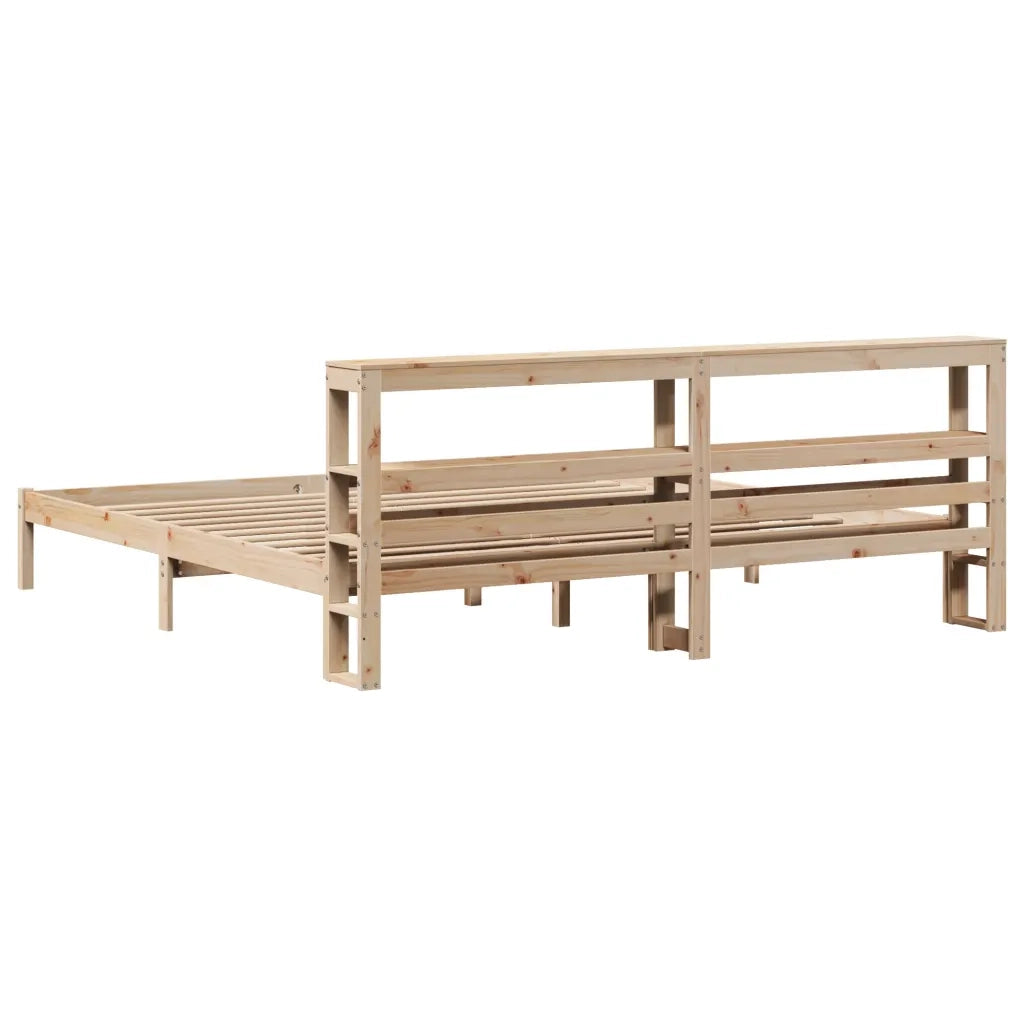 Letto matrimoniale | Letto per adulti | Letto senza Materasso 180x200 cm in Legno Massello di Pino