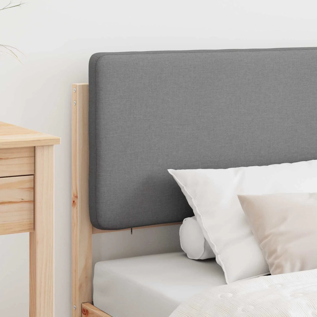 Letto con Testiera Rivestita-Struttura Letto con Testiera Grigio chiaro 90 x 200 cm 401632
