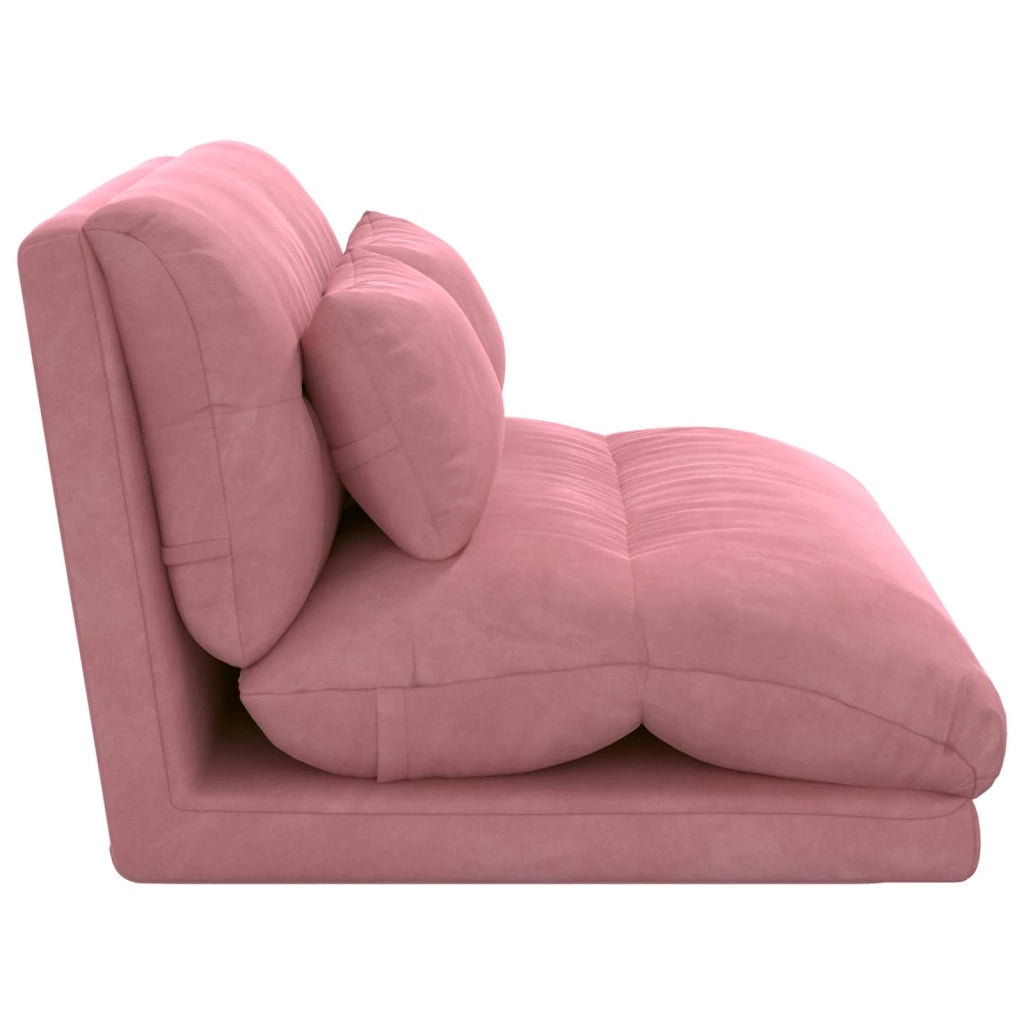 Sedia da Pavimento Rosa 110 x 82 x 55 cm Velluto 42028213