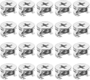 Fermo Cam Lock per mobili, 30 pezzi, 15 x 9,5 mm, viti a vite, connessione per mobili. affidabile e duraturo.