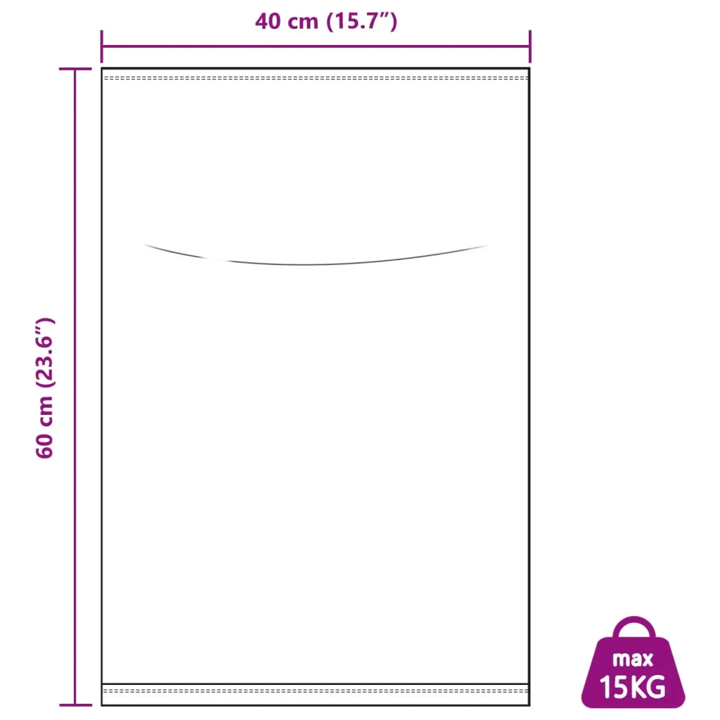 Sacchi Intrecciati 50 pz Bianco 40 x 60 cm PP 42032361