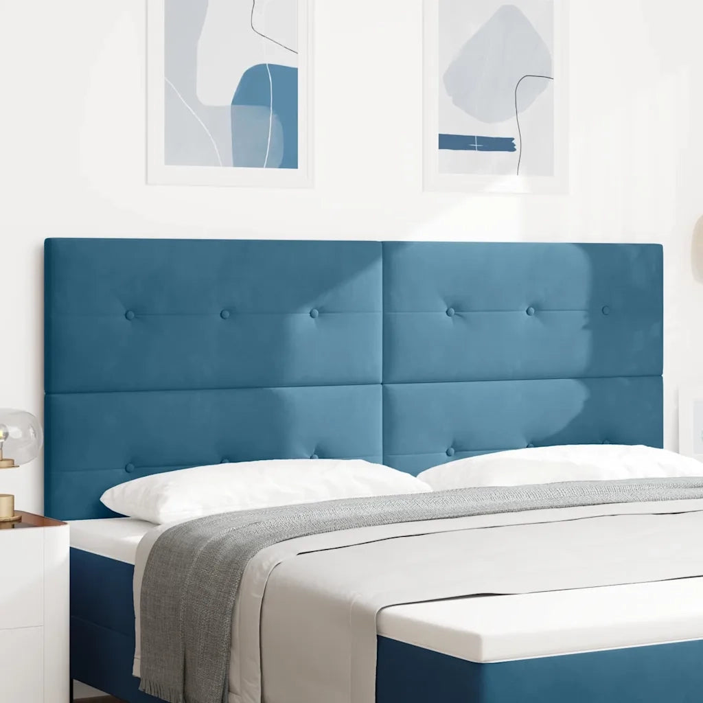 Testiera | Testata LED con strisce LED Blu 200 cm Velluto