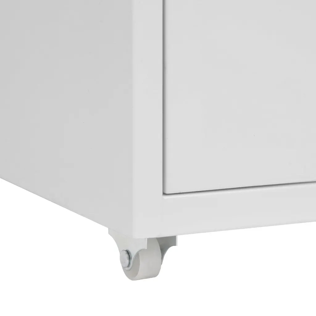 Schedario Mobile Grigio 28x41x69 cm in Metallo 335917
