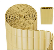 Schermo per giardino in PVC - separazione balcone e giardino - schermo per terrazza e giardino - colore bambù - 0,9x4m 2pz