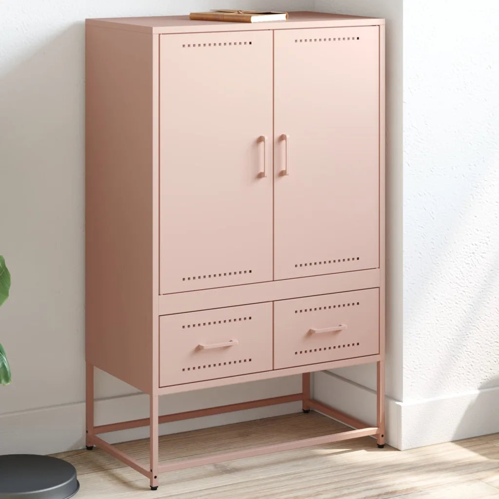 Credenza Rosa 68x39x111,5 cm Acciaio 846609