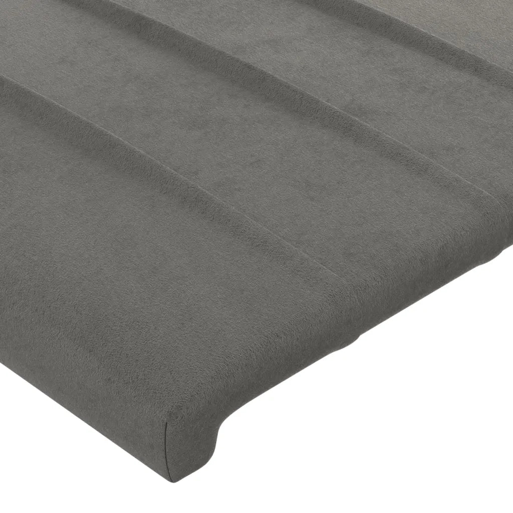 Testiera-Testata Decorativa Grigio Chiaro a LED 93x16x78/88 cm in Velluto 872178