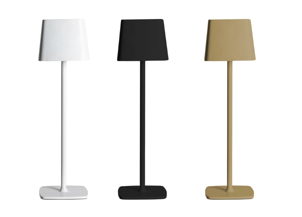 Lampada Led Da Tavolo Controllo Touch Ricaricabile Senza Fili Mod. Quadrata - Lampada - Nero