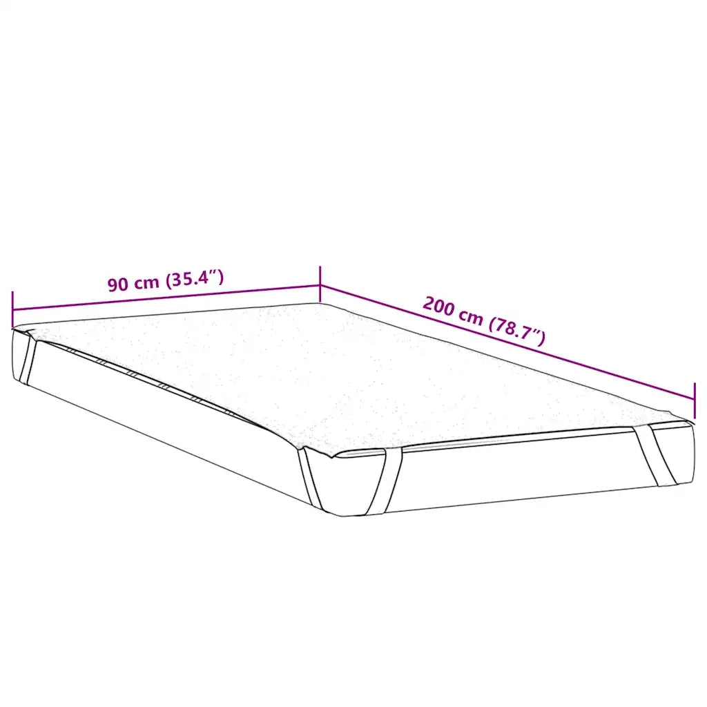 Coprimaterasso Bianco 90x200 cm Impermeabile 4100168