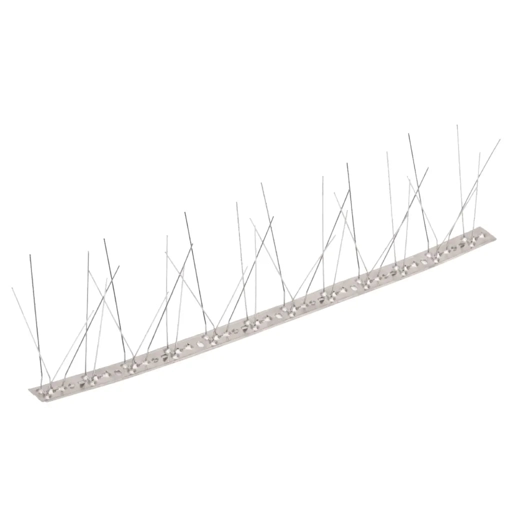 Set Dissuasori per Uccelli e Piccioni 6 pz Acciaio 5 File 3 m 170236