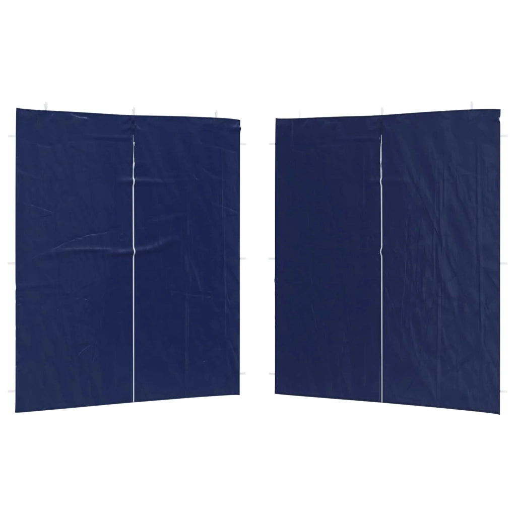 Parete per tenda da festa 2 pcs-Pannello laterale tenda da festa Blu 200 x 195 cm PE e Acciaio