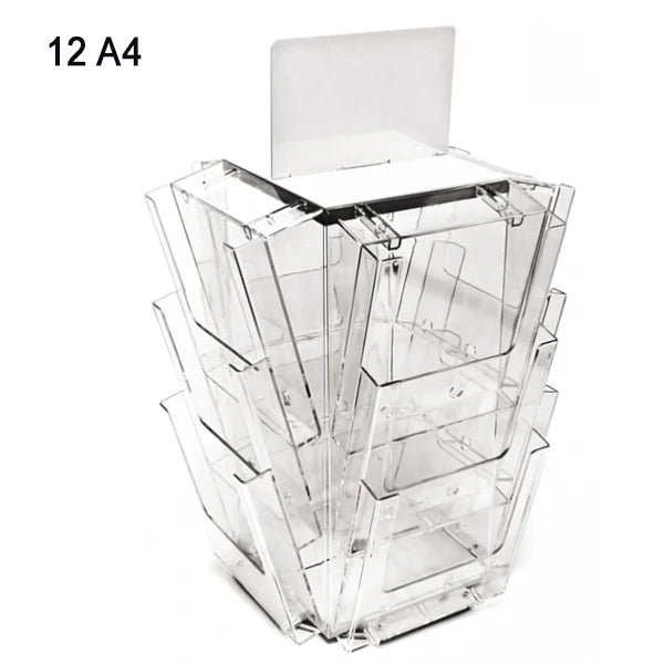 Portadepliant da banco girevole 12 tasche A4