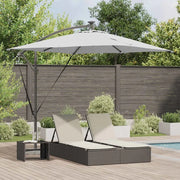 Ombrellone-Ombrello da giardino balcone Sabbia 249 x 249 x 250 cm Poliestere e Alluminio