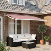 Telo di ricambio per tenda da sole Rosso e Bianco 450 × 350 cm 3444312