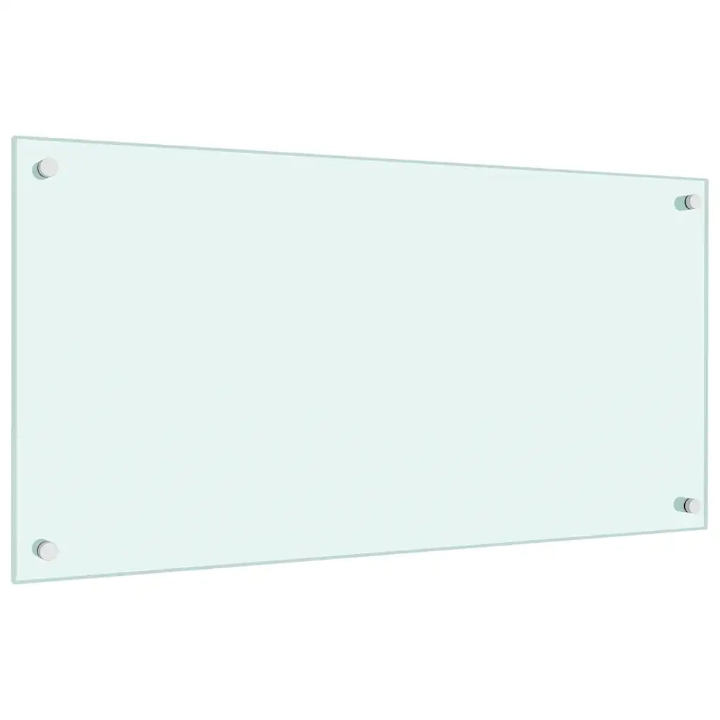 Paraschizzi per Cucina 2 pz Bianchi 80x40 cm in Vetro Temperato 3315786