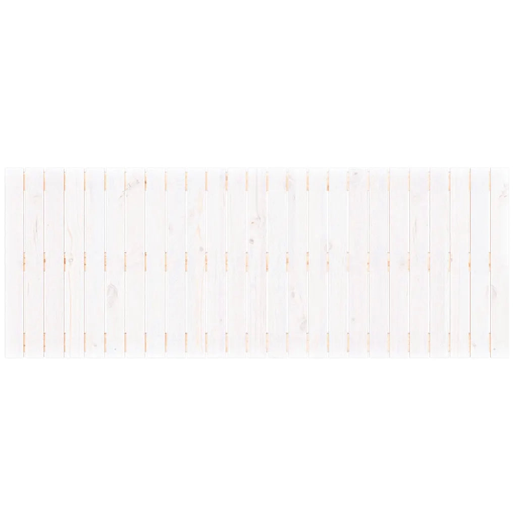 Testiera da Parete Bianca 159,5x3x60 cm Legno Massello di Pino 824849