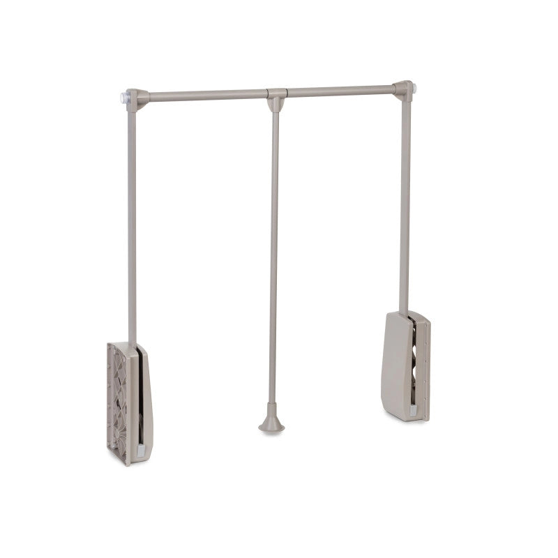 Appendiabiti per armadio Hang, larghezza regolabile 450-600 mm, Acciaio e Tecnoplastica, Verniciato moka