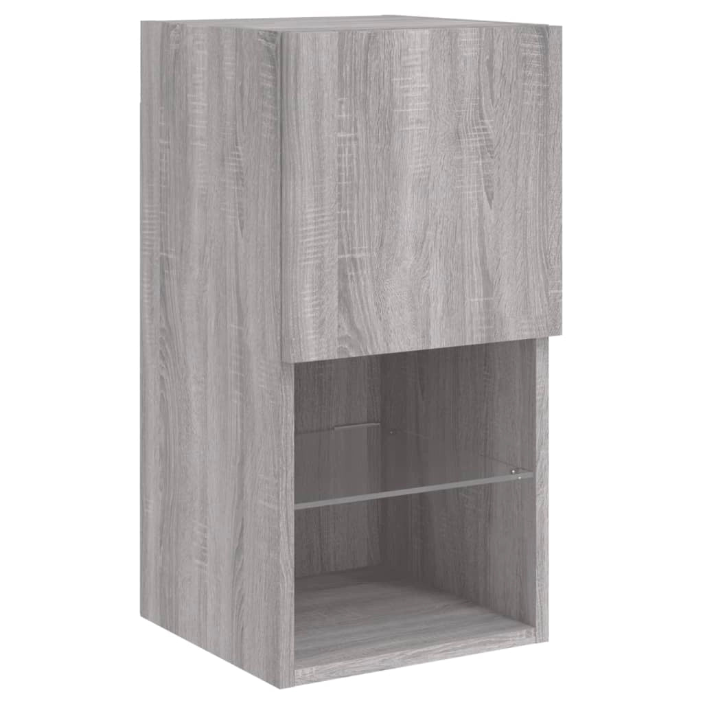 Mobile TV multimediale mensola TV credenza mobile TV sala da pranzo soggiorno camera da letto con luci LED Sonoma 30,5 x 30 x 60 cm grigio 02_0026821