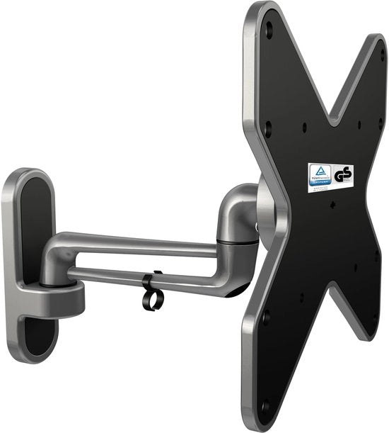 Sostegno TV per parete girevole con braccio girevole TÜV per schermo da 15 a 42 pollici S2022 sostegno per schermo inclinabile pianta OLED curva per schermo fino a 30 kg & VESA 200 x 200 mm