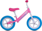 Bicicletta Senza Pedali Balance Bike per Bambini 10 Pollici 80x40x60 cm Sellino e Manubrio Regolabili Sport Rosa