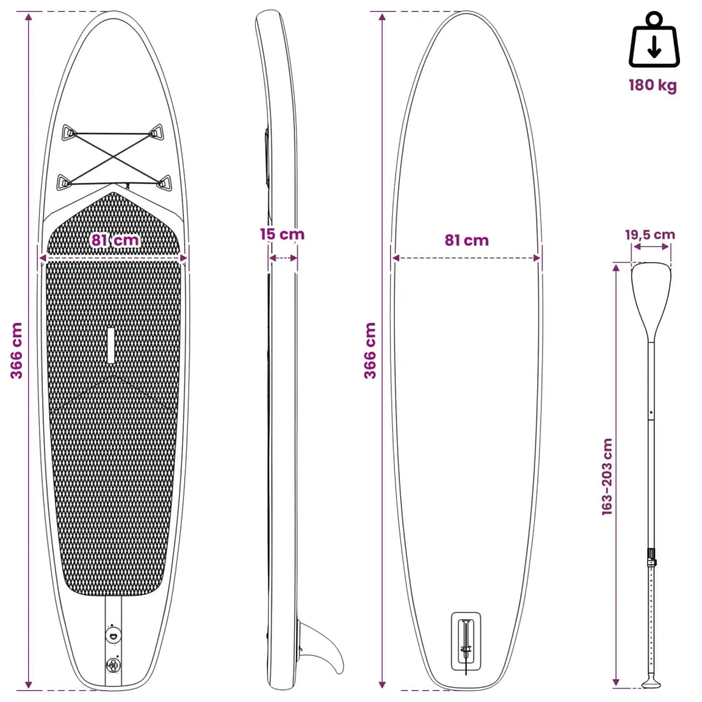 Paddle Board Gonfiabile TRITON 366 x 81 x 15 cm Blu per 42039125