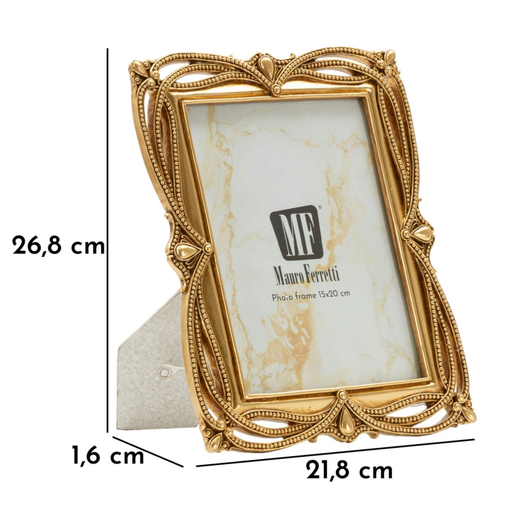 Cornice portafoto Line oro dal profilo lineare 15x20 cm