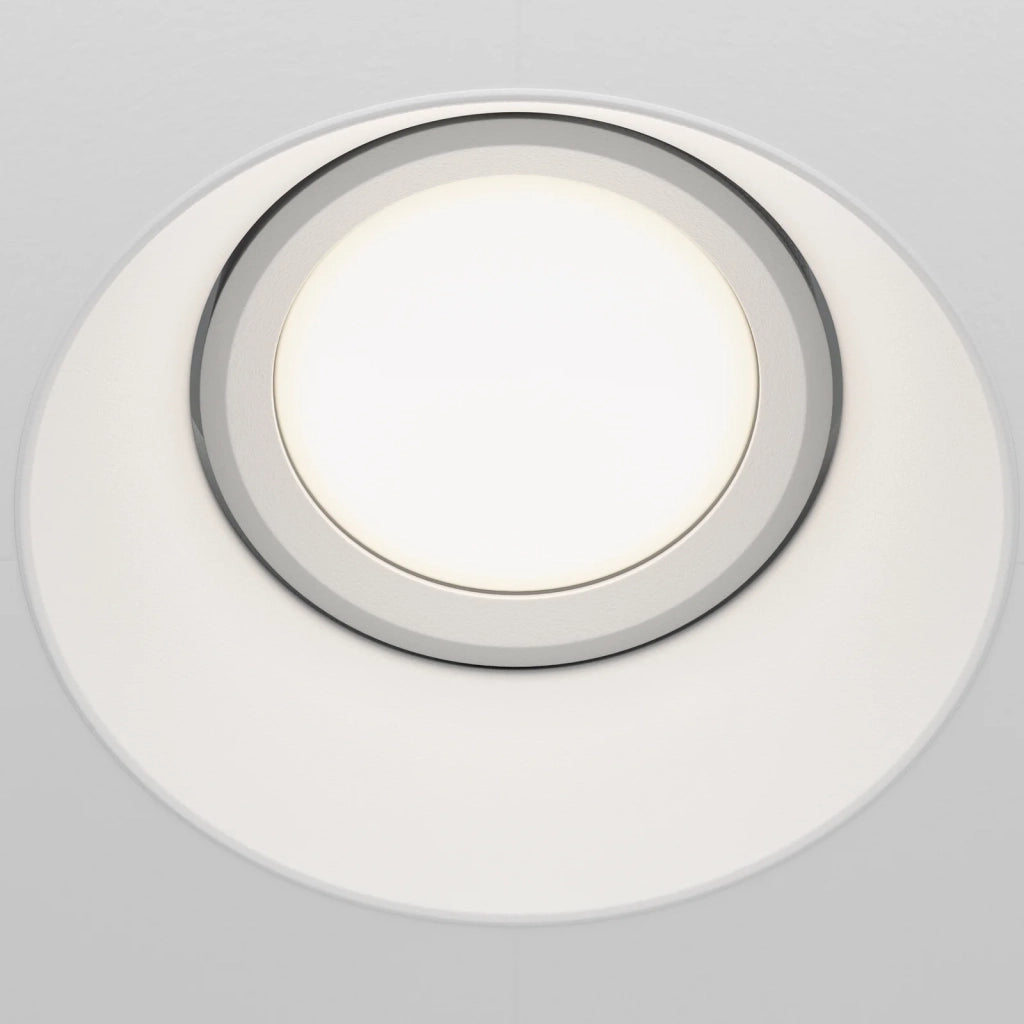Maytoni Lampada da incasso Dot 1 luce GU10 bianco alluminio