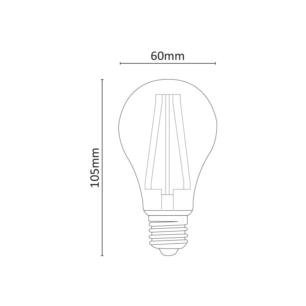 Alca power a60 10w 220v 1400lm 4000k e27 lampada classica dimmerabile a led