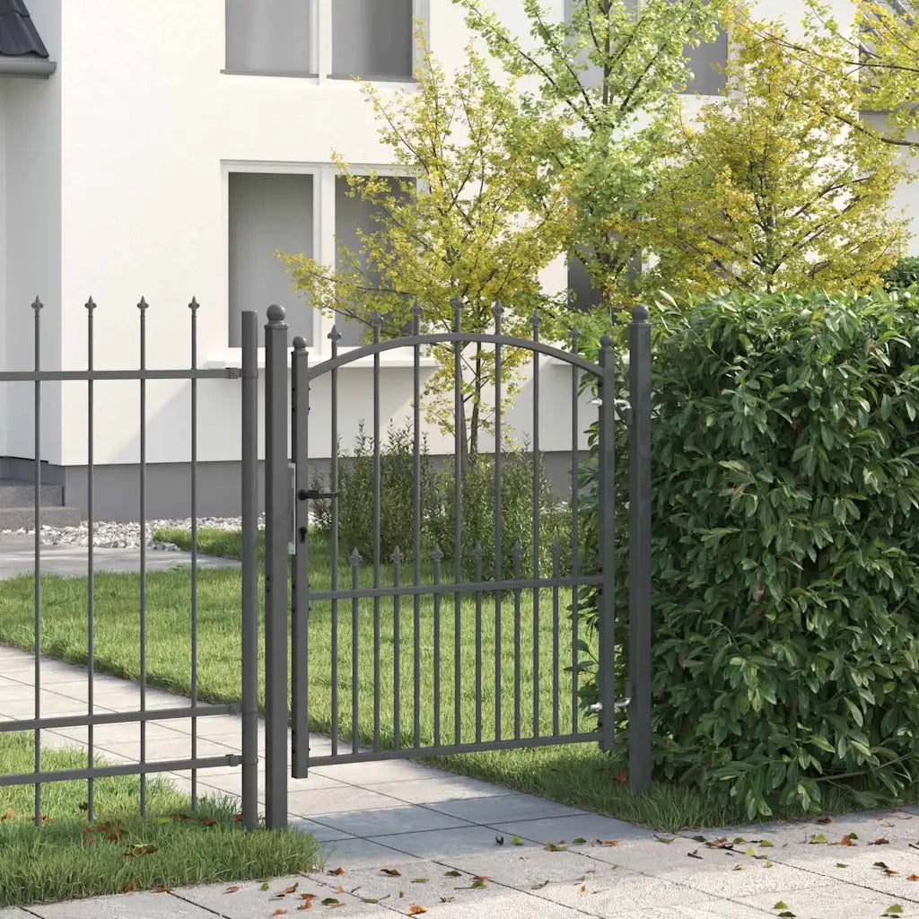 Cancello della recinzione con punte EMMEN 125 x 100 cm CFW9804374