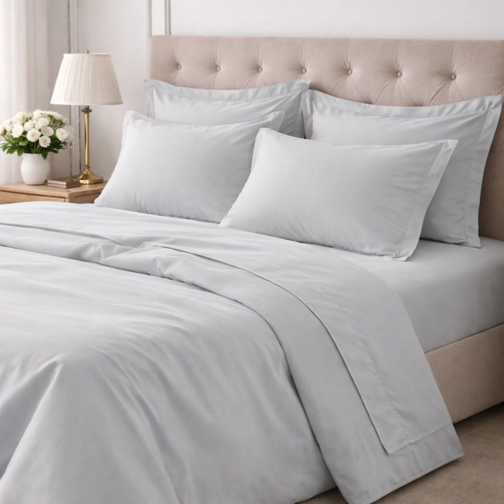 Rotihamo, set Completo Letto Singolo in Cotone, Grigio