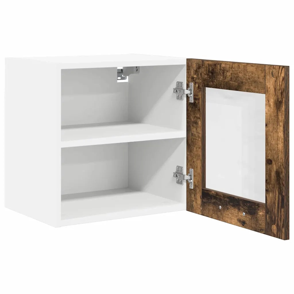 Armadio pensile | Mobile da Cucina con porta 2 pz Rovere fum¨¦ 40 x 31 x 40 cm