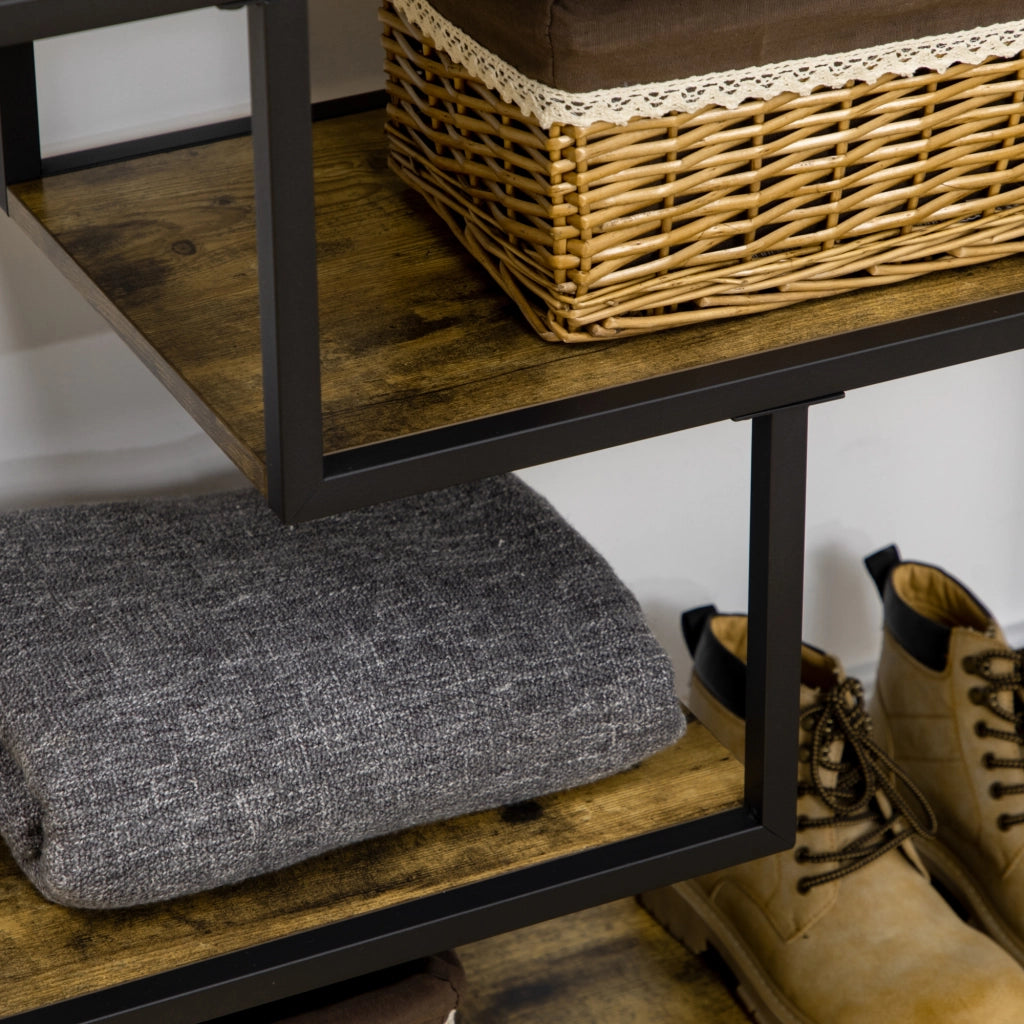 Tavolo console industriale con 4 ripiani ¨C Minimal ¨C 99.6x33.6x74 cm