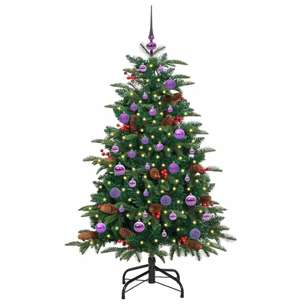 Albero di Natale artificiale con 150 LED Verde 150 cm 3395547