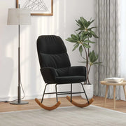 Sedia a Dondolo Nera in Velluto 4102627