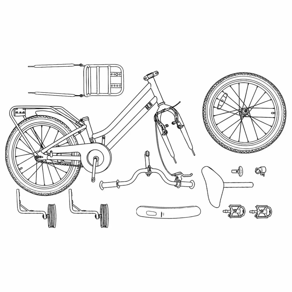 Bicicletta per Bambini 12 Pollici per bambini di 2-4 anni 42009181