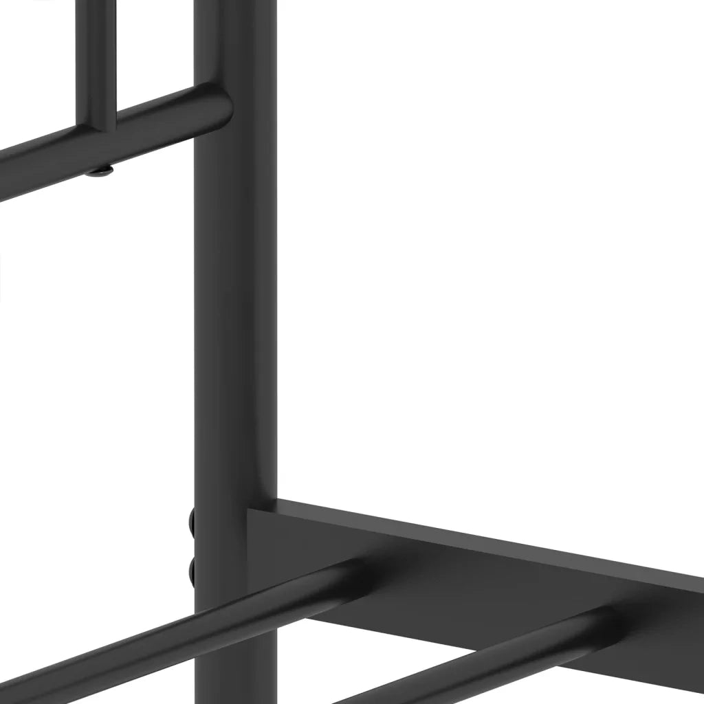 Letto matrimoniale | Letto per adulti | Giroletto con Testiera e Pediera Metallo Nero 120x190 cm