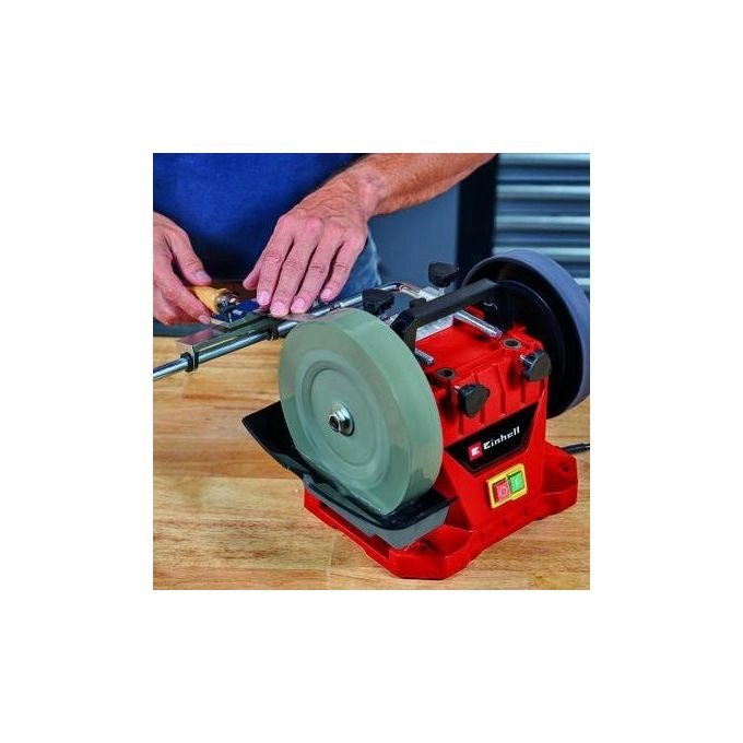 Einhell TC-WG 200 Smerigliatrice da Banco ad Acqua Mola Umida 200 mm 125W 110 rpm colore Rosso