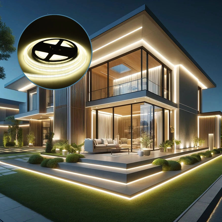 STRISCIA LED SMD 2835 DA 5 METRI LUCE NATURALE 4000K PER USO ESTERNO ALTA LUMINOSITA' - ILLUMINA IL TUO SPAZIO CON EFFICIENZA E STILE