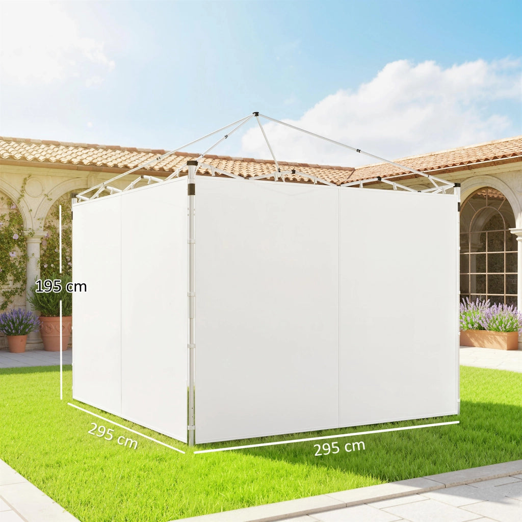 Pannelli laterali per gazebo ¨C zephmum ¨C 2 pz, bianco