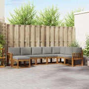 Set di divani da esterno 8 pcs Grigio Naturale e Chiaro 3366809