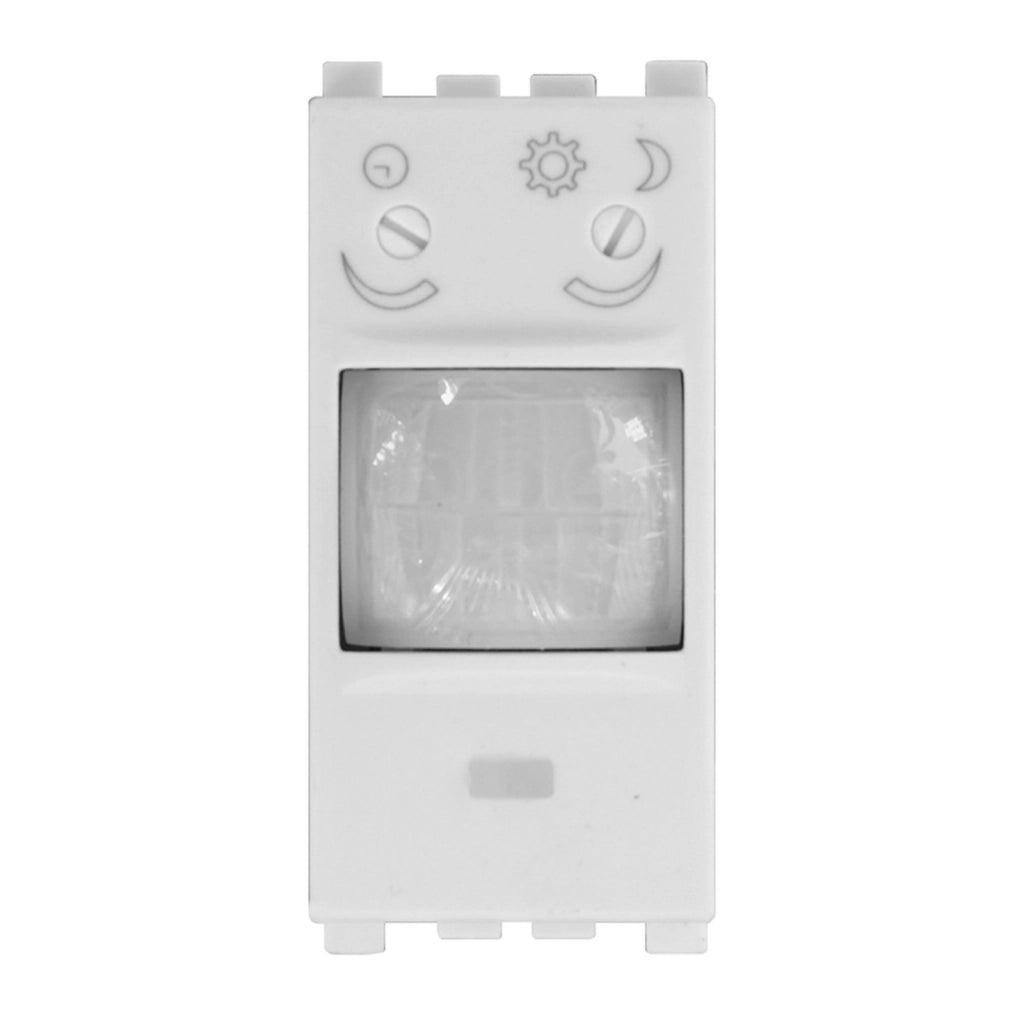 Serie Civile ETTROIT Bianco Compatibile Con Vimar Arke (Sensore Movimento e Crepuscolare 1M)
