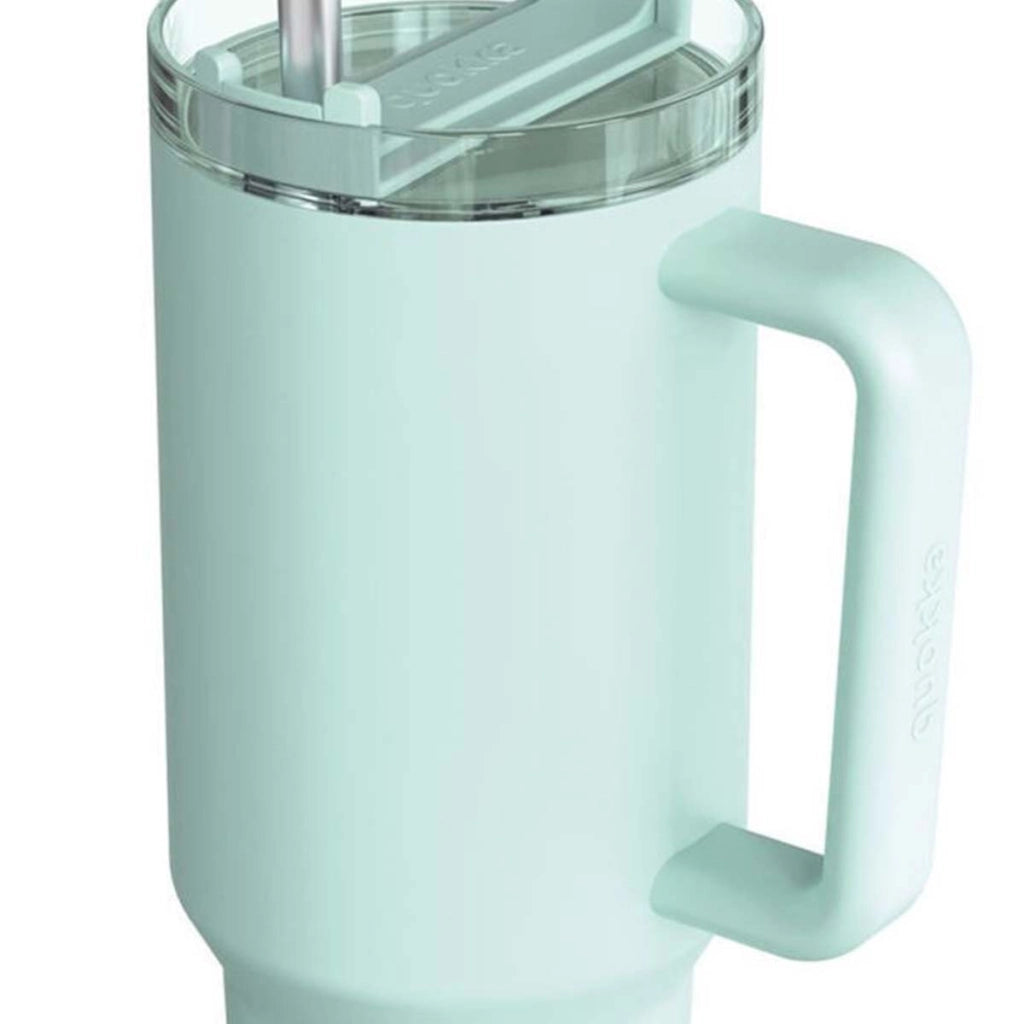 Bicchiere Termico 950 ml con Cannuccia e Manico Ergonomico Turchese Quokka