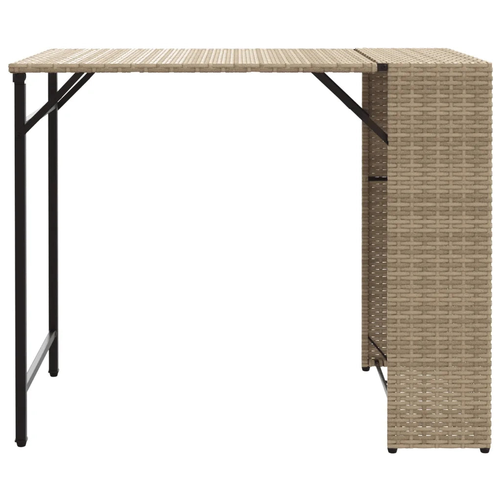 Set da Pranzo da Giardino Pieghevole 5pz | Set Salotto da Giardino Beige in Polyrattan