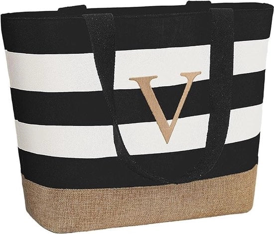 Borsa da spiaggia personalizzata, borsa per dono per donna, grande borsa con cerniera, regalo personalizzato per donna per amica, damigella d'onore, collega