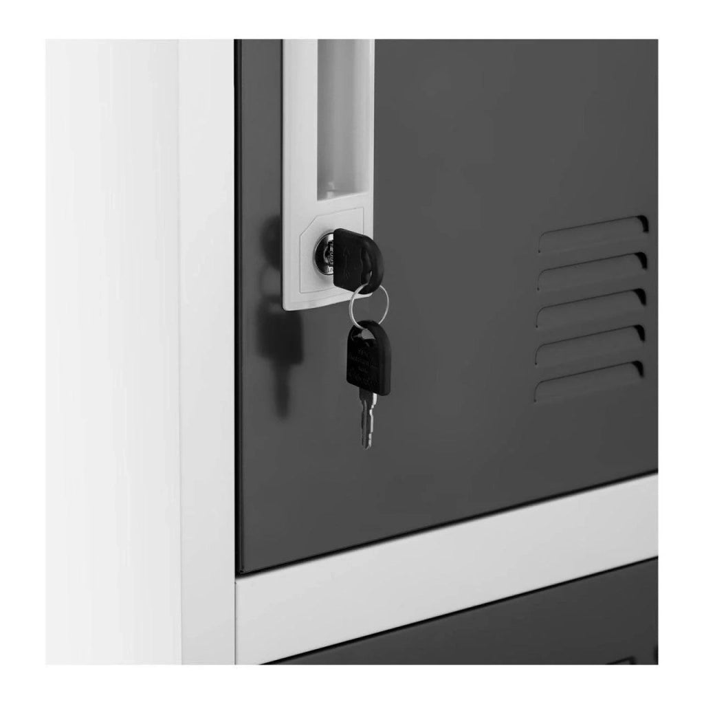 Armadio a 15 scomparti 180 cm grigio 14_0000471