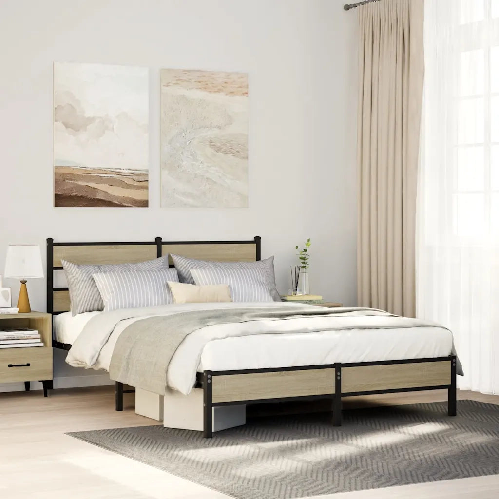Giroletto senza Materasso Rovere Sonoma 160x200cm in Truciolato 4017257