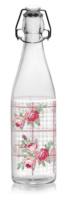 1 Pezzo Bottiglia Acqua Vino da Tavola con Tappo Ermetico Rosalia 500 cc