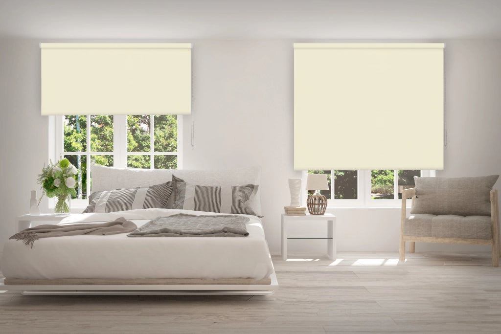 VIEWTEX Tenda a rullo opaca termica/oscurante Beige 75 X 250 cm - Made in Europe - 5 anni di garanzia