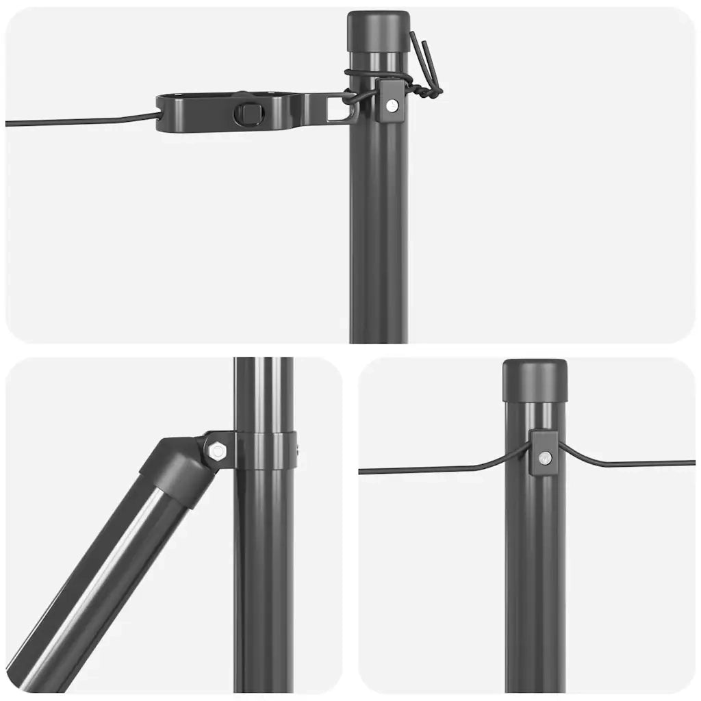 Palo della recinzione 52 pz Grigio 3,2 x 3,2 x 80 cm CFW4968229