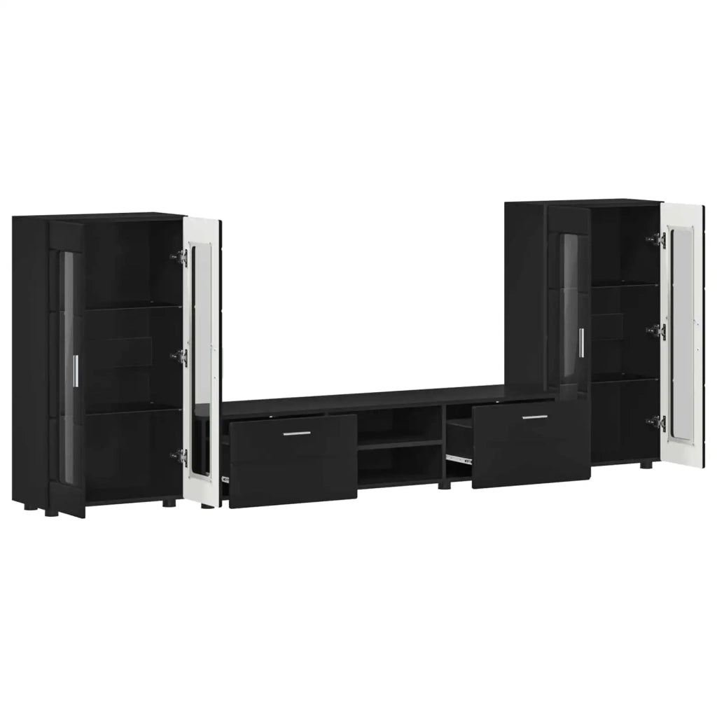Set mobile TV con cassetto FLORIN 3 pcs Nero Legno multistrato 3397935